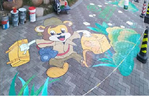 郸城夏季画地面彩绘会遇到的问题