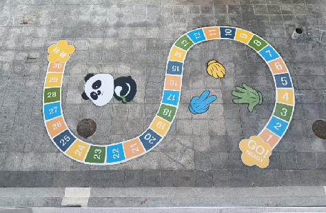 郸城地面游戏彩绘