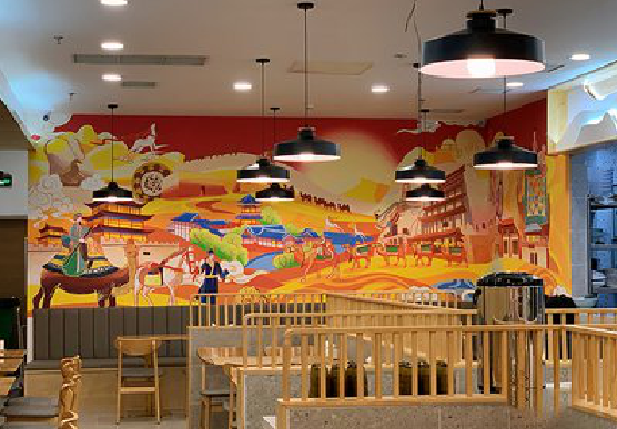 郸城商业空间彩绘介绍。