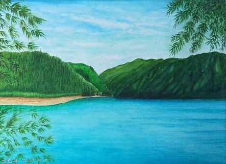 郸城在墙绘中，如何绘画绿水青山？