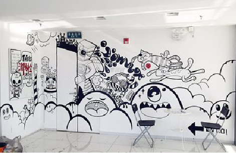 郸城手绘墙并非传统涂鸦。